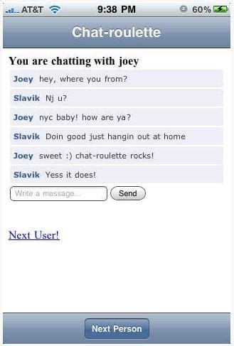Chatroulette for iOS (iPhone/iPad/iPod touch) .